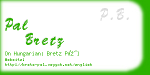 pal bretz business card